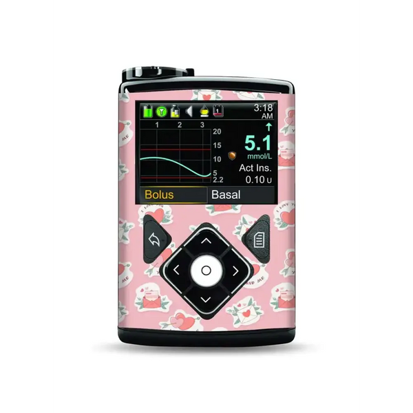 Medtronic MiniMed Insulin Pump Stickers- Valentine