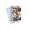Elegant Christmas Greeting Card with festive reindeer and Santa design, includes envelope, printed on high-quality canvas.
