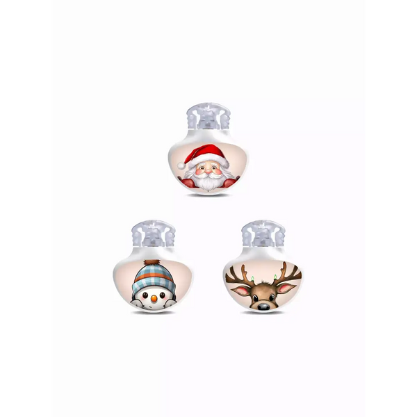 Three decorative glass jars with holiday-themed lids for Guardian Enlite Stickers
