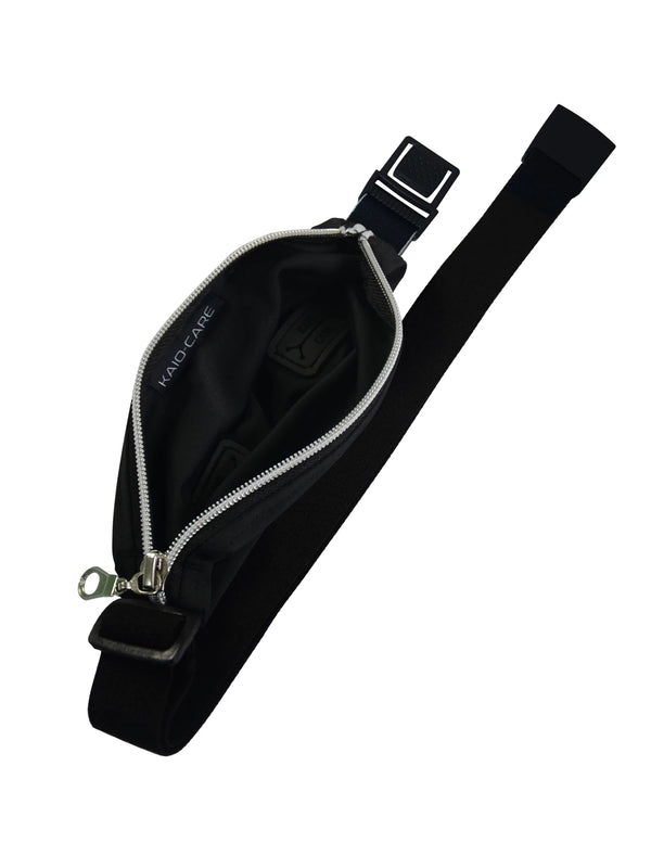 Open Kaio-Device infusion pump belt showing the interior pouch