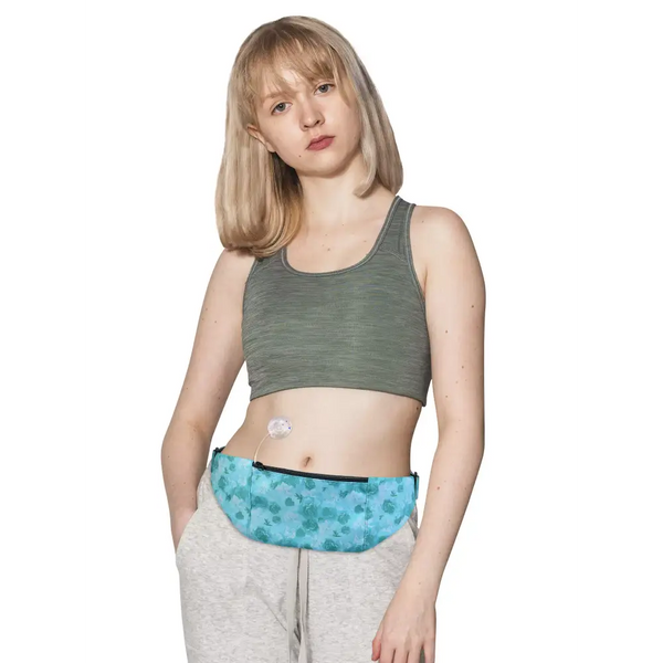 Insulin pump belt with two pockets for comfort and style.