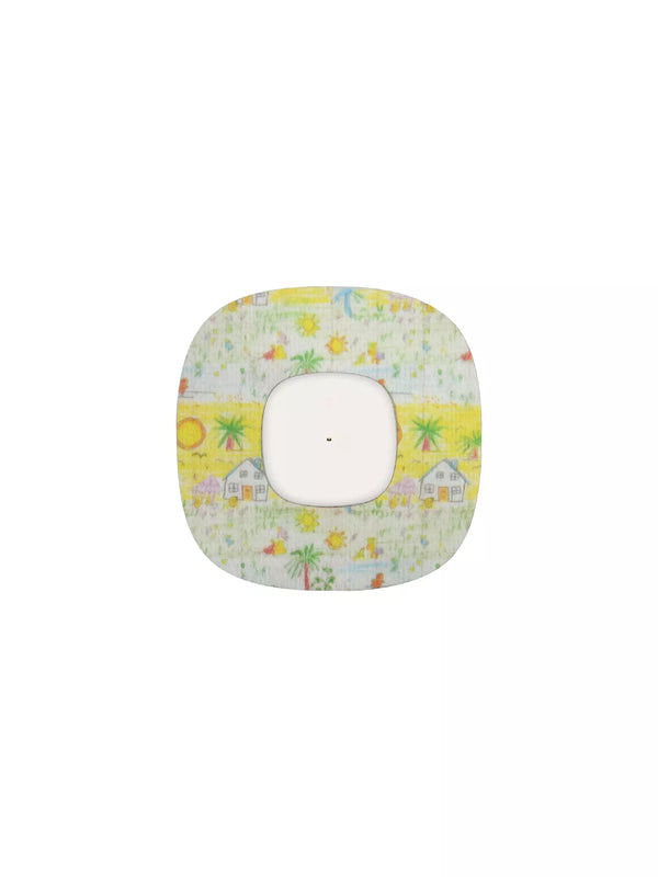 Simplera Sensor Patch with childhood-themed design, adhesive for Medtronic Simplera CGM, secure and hypoallergenic.