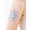 Floral-patterned Guardian Enlite adhesive patches offering secure hold for glucose monitoring