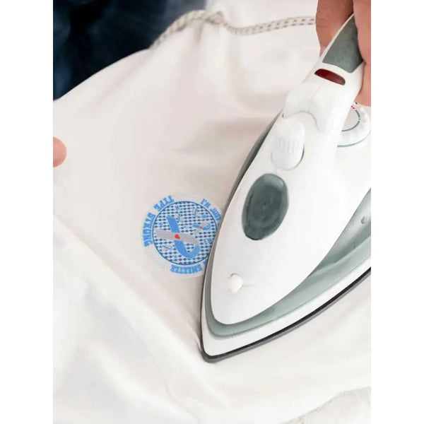 Diabetes Awareness Iron-on Patch on clothing with iron application.