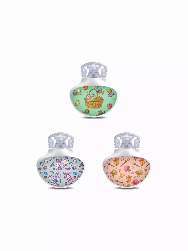 Guardian Enlite Sensor Stickers - Easter Edition 2024 with festive designs, set of 3 laminated decals.