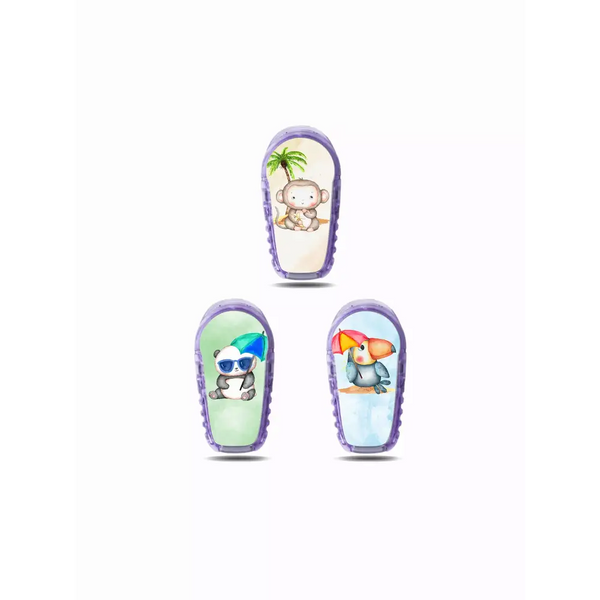 Dexcom G6 Stickers - Summer Edition featuring sea creatures and tropical designs.