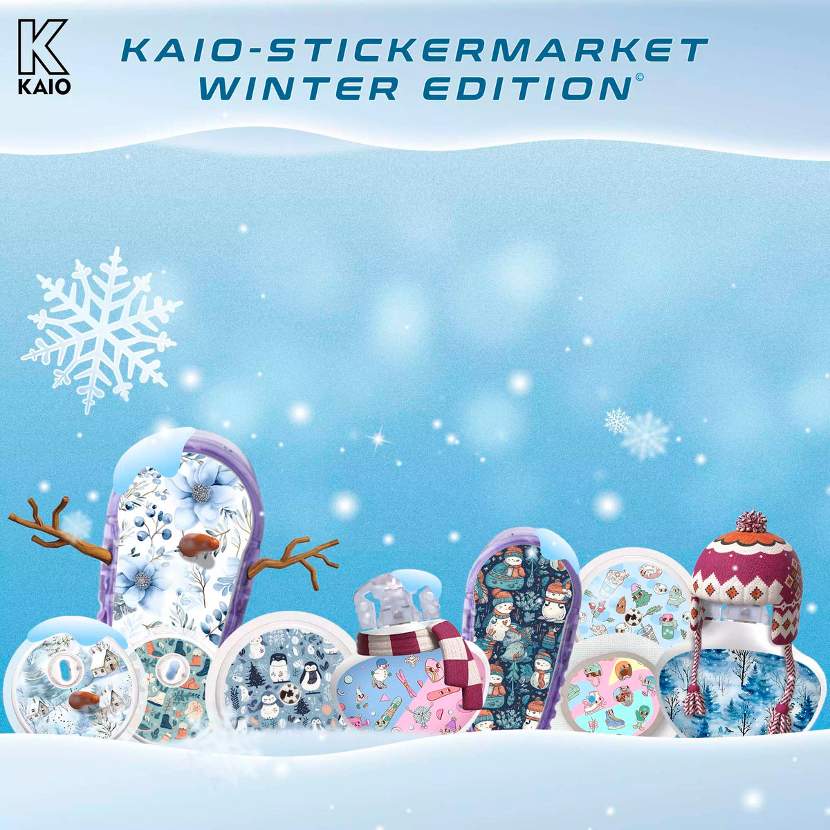 Stickers for Diabetes Devices for Winter Season ! Immagine
