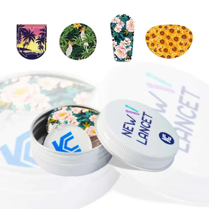 Glucose Sensor Stickers Serie in Reusable Tin Can - Female Series Immagine