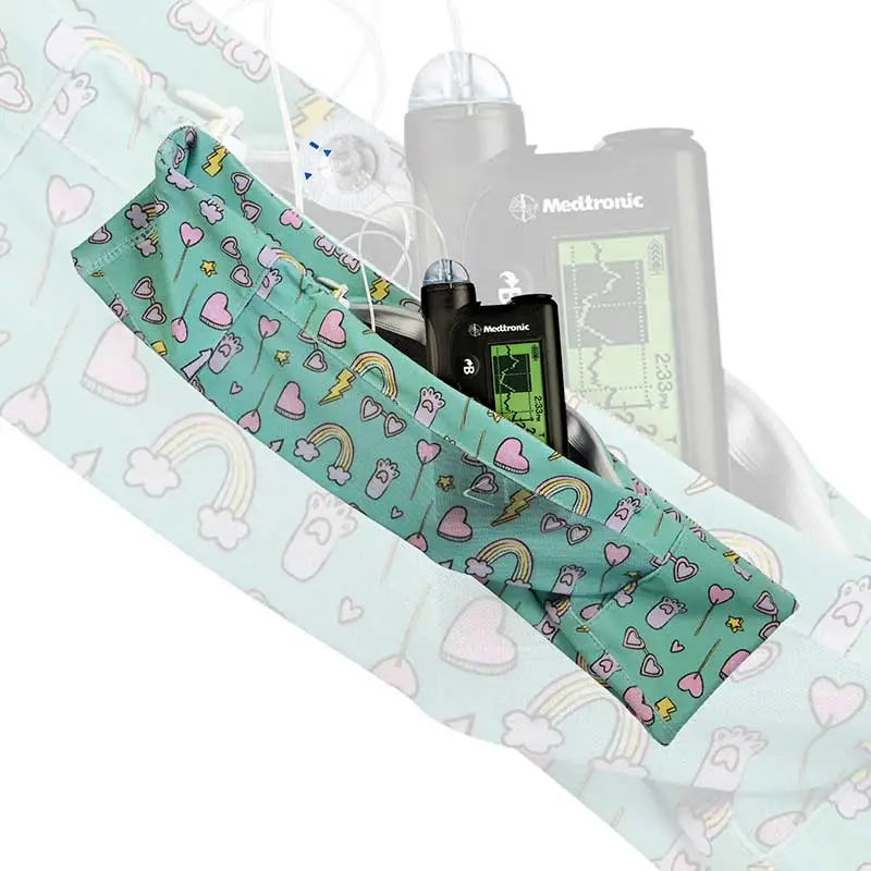 Insulin Pump Waist Belt with Window for Children - Dia-Bellyband Mesh Window Immagine