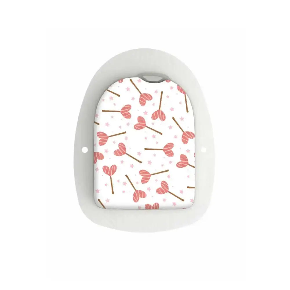 omnipod sticker with red hearts Immagine