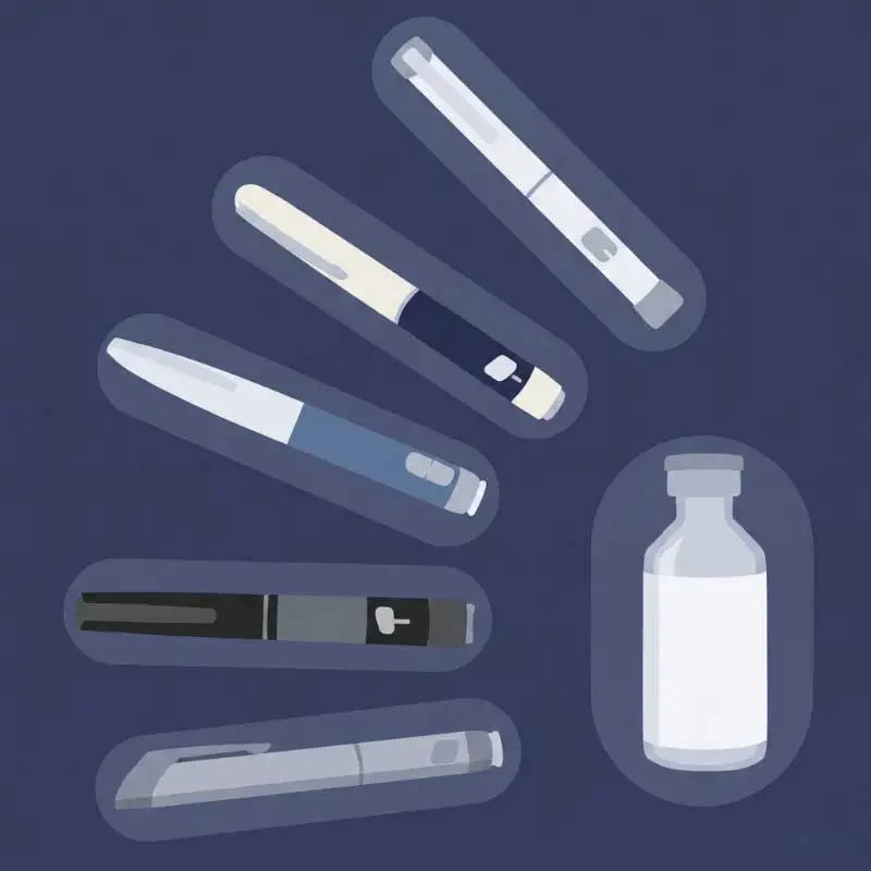 Insulin pens and vial for finding compatible pen cases, cooling wallets and needle tubes Immagine