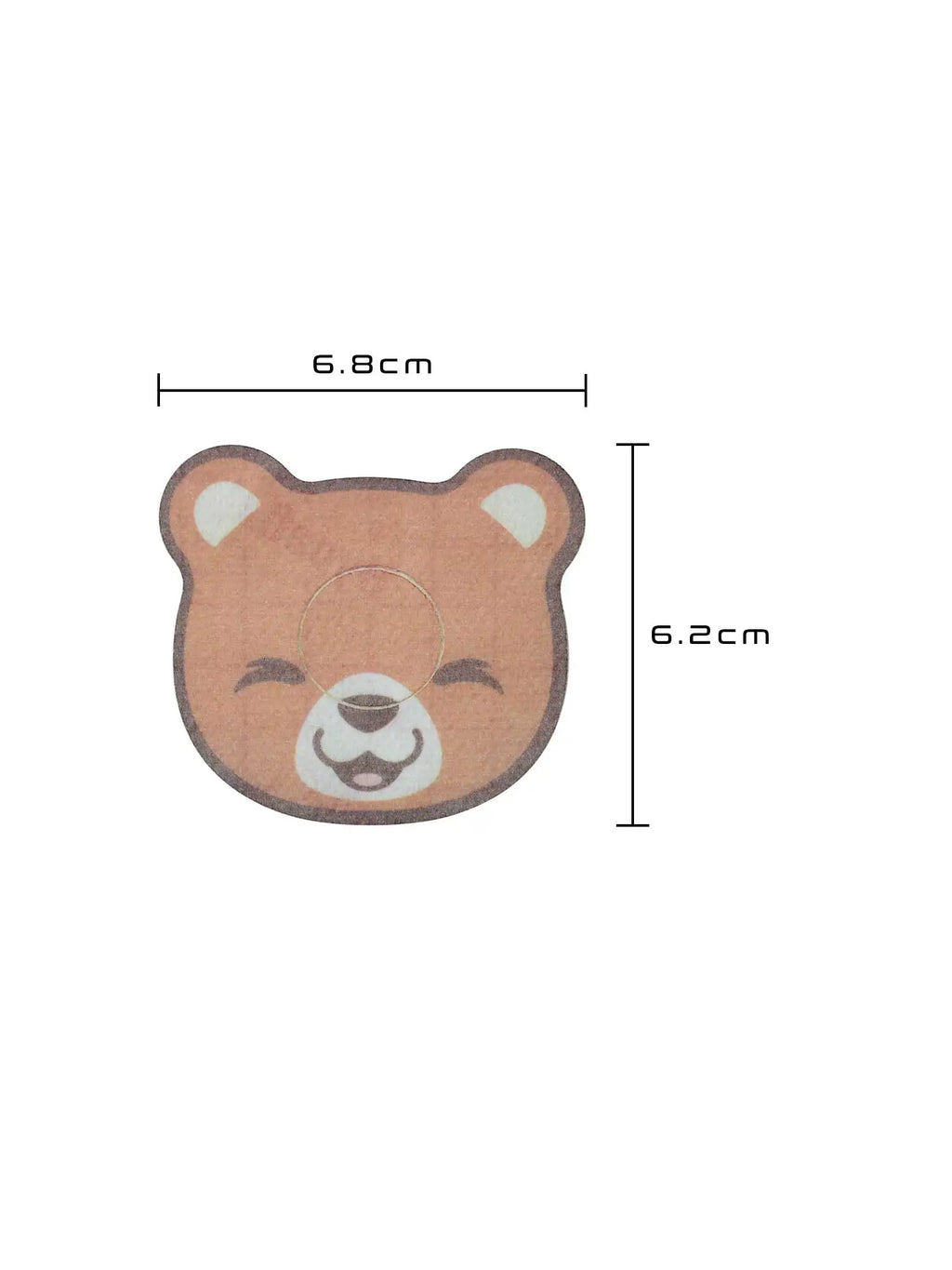 Cerotto adesivo per bambini per FreeStyle Libre 3, forma orsetto, dimensioni 6,8 x 6,2 cm