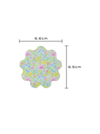 Cerotto adesivo per bambini per FreeStyle Libre 3, forma fiore, dimensioni 6,6 x 6,5 cm