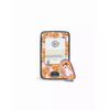 Dexcom G6 Receiver and Transmitter with Halloween Edition stickers featuring festive designs.