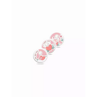 Valentine Edition Libre 3 stickers, vibrant heart-themed designs, set of three, water-resistant.