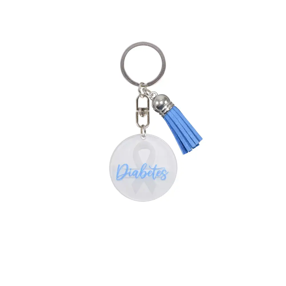Medical Awareness Keychain for Diabetes - Kaio-Dia, durable and stylish advocacy accessory.