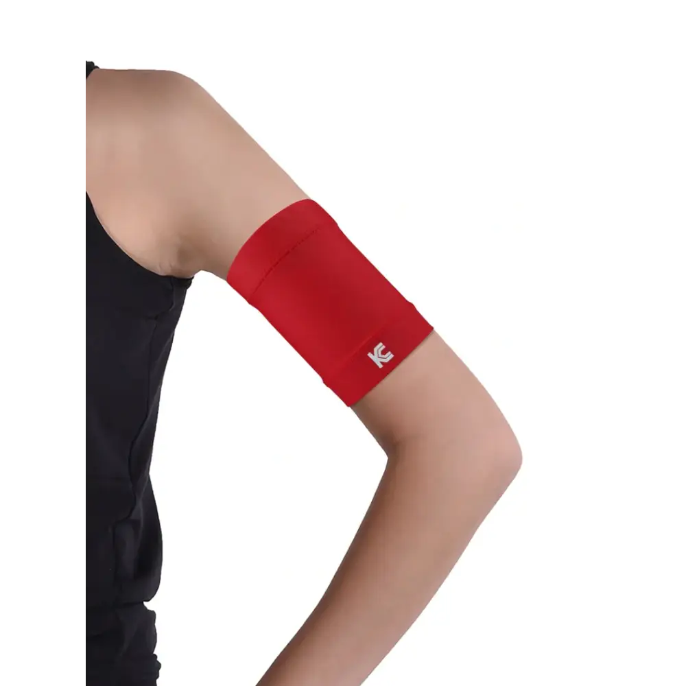 glucose sensor protective armband red color adjustable band for secure glucose sensor during sports