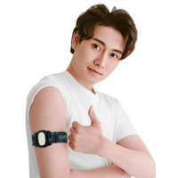 Buzud CGM Adjustable Armband - Dia-Style worn by a person, ensuring secure fit for glucose monitoring.