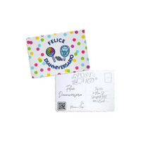 Empowering Diaversary Postcards with colorful design and personalized space.