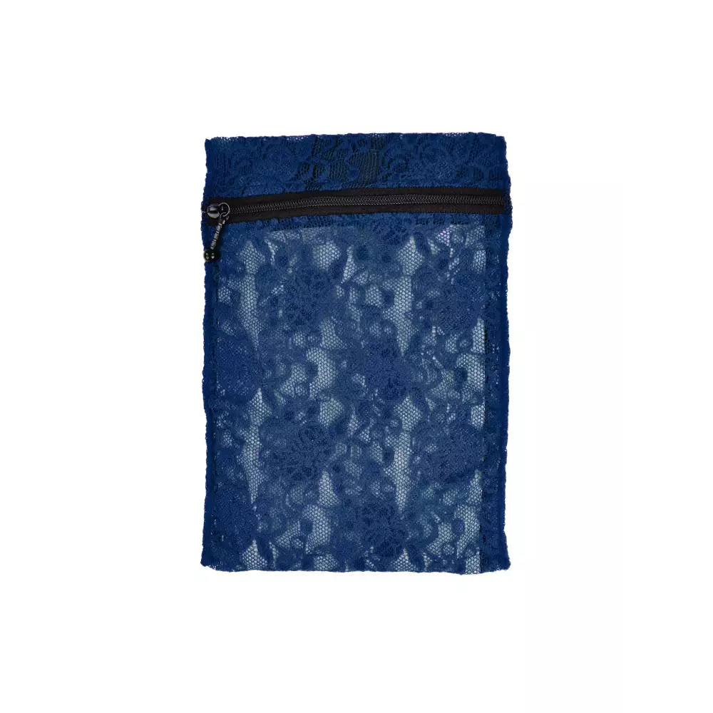 Insulin cooling wallet for 3 pens or 5 vials in blue lace design, Dia-Cool Spacy Lacy.