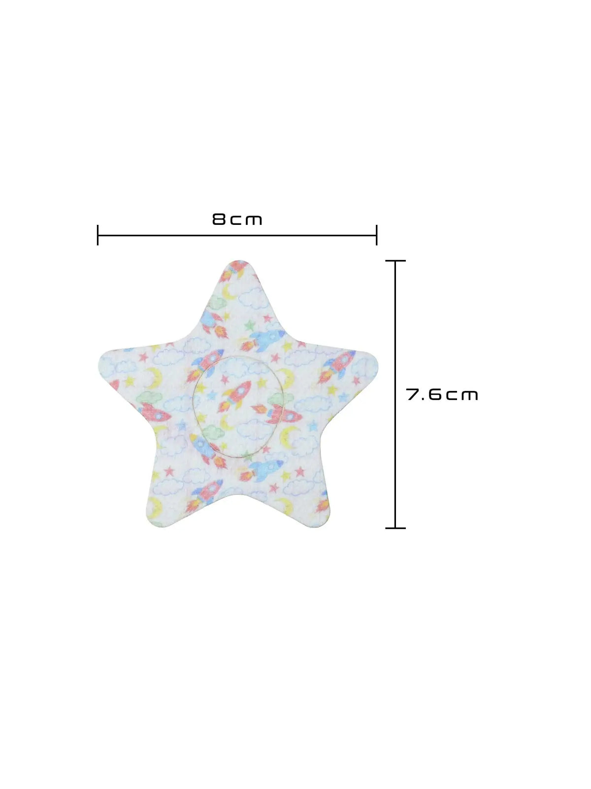 Cerotto adesivo per bambini per Dexcom G7, forma stella, dimensioni 8,0 x 7,6 cm