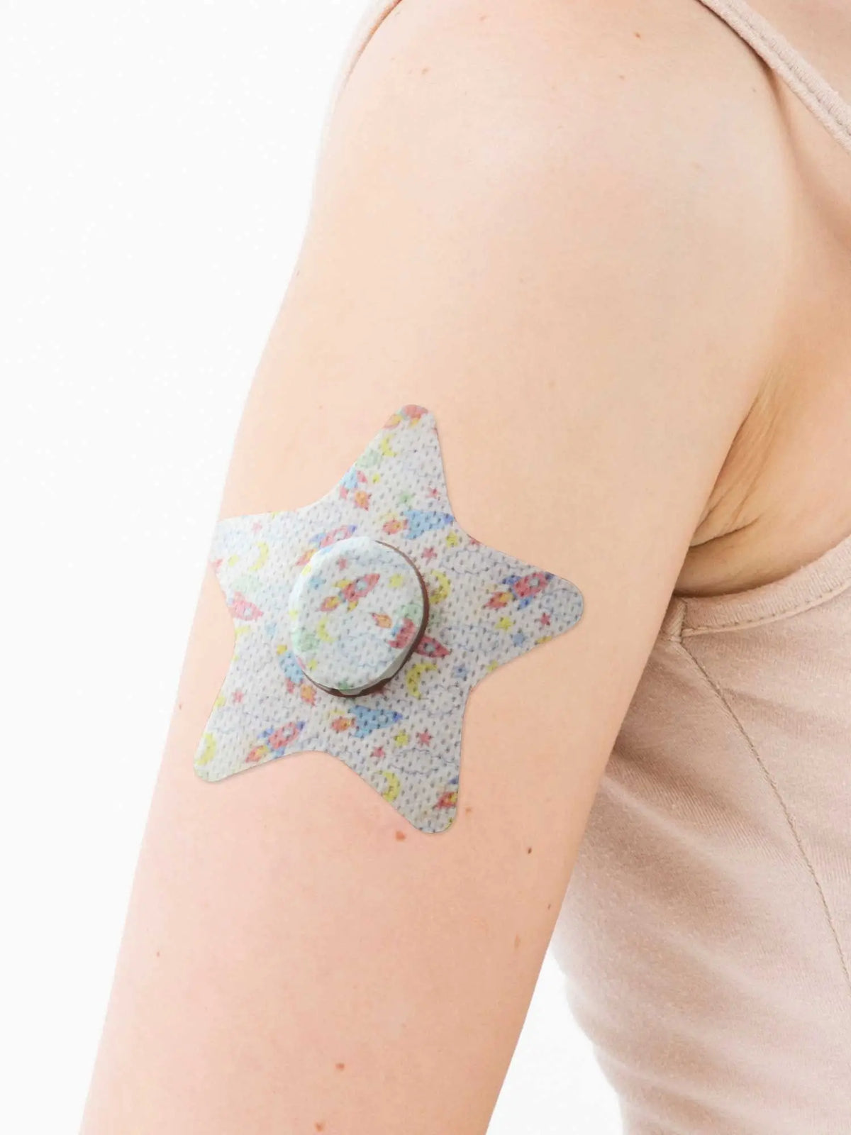Cerotto adesivo per bambini per Dexcom G7, forma stella, sul braccio