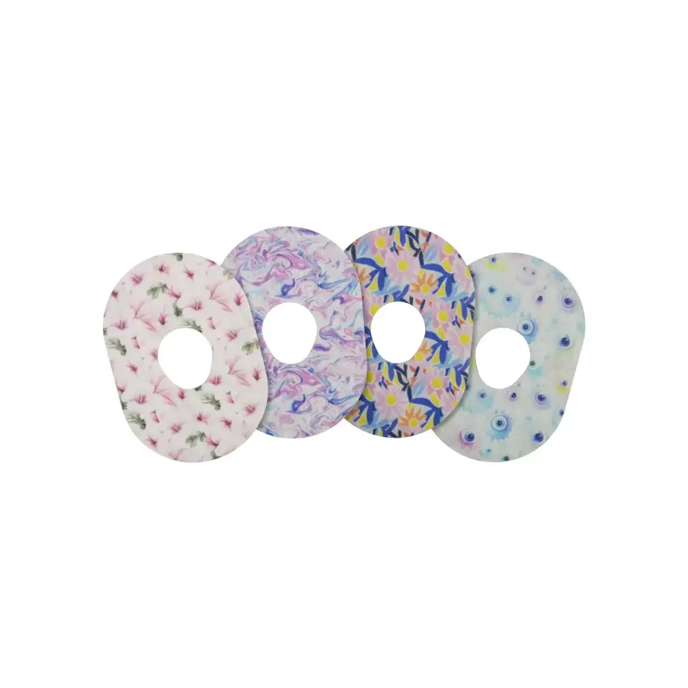 Cerotti adesivi per Dexcom G7, serie Spring, Spring Set II, 4 fantasie