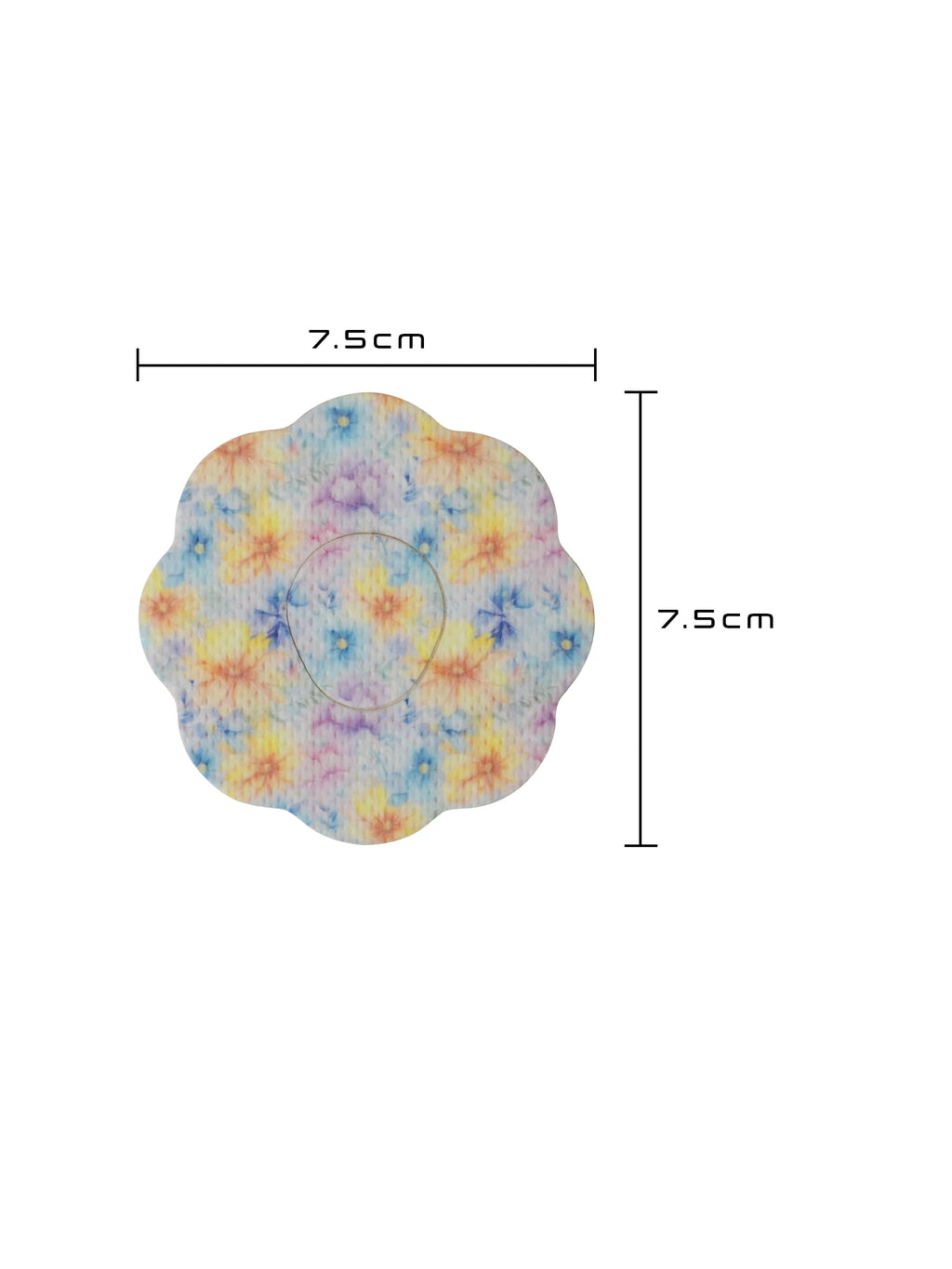 Cerotto adesivo per Dexcom G7, forma biscotto, dimensioni 7,5 x 7,5 cm