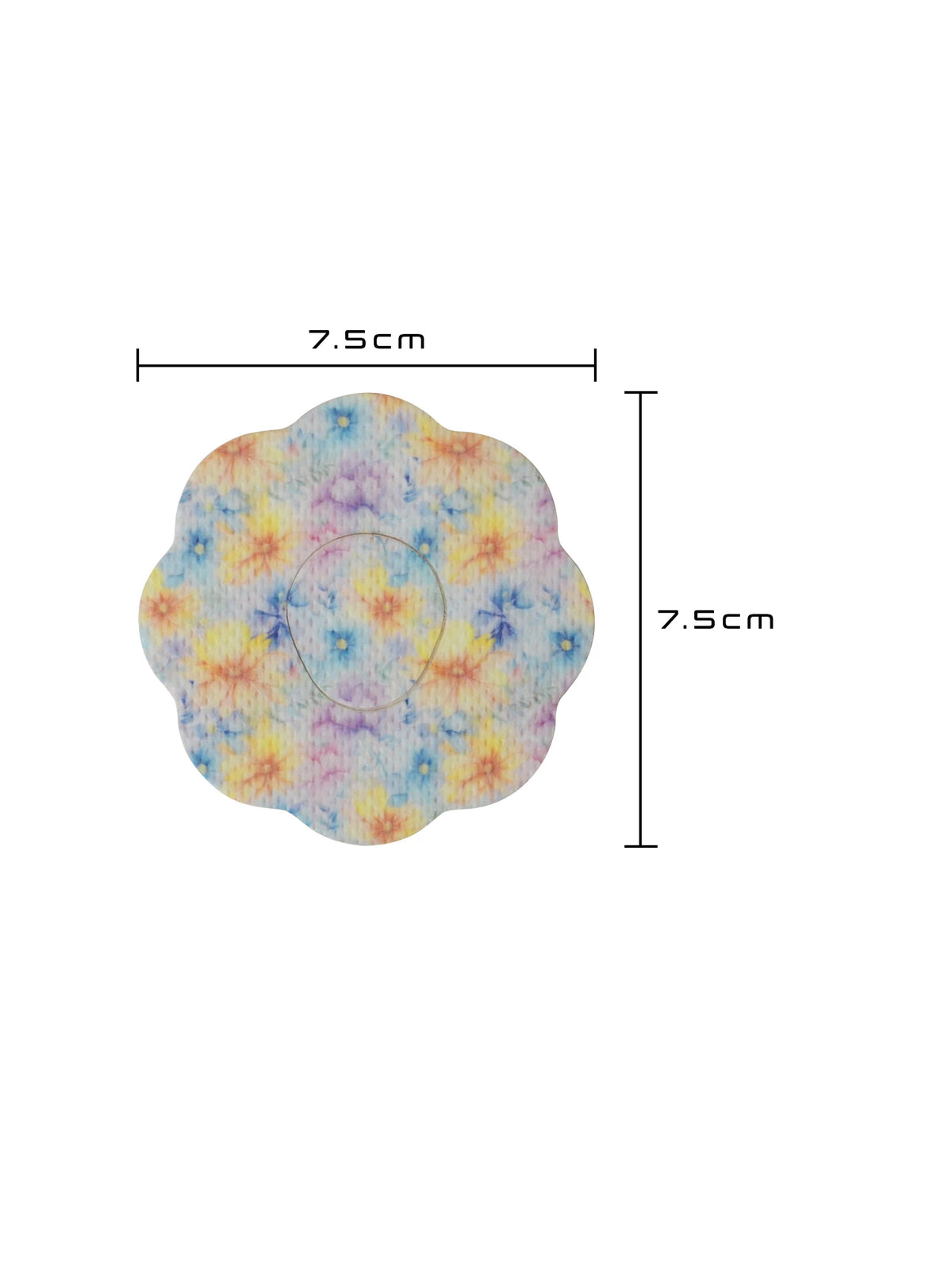 Cerotto adesivo per Dexcom G7, forma biscotto, dimensioni 7,5 x 7,5 cm