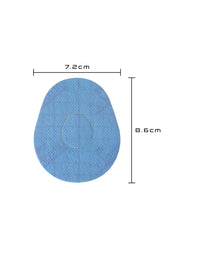 Cerotto adesivo per Dexcom G7, forma goccia, dimensioni 7,2 x 8,6 cm