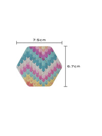 Cerotto adesivo per Dexcom G7, forma esagonale, dimensioni 7,5 x 6,7 cm