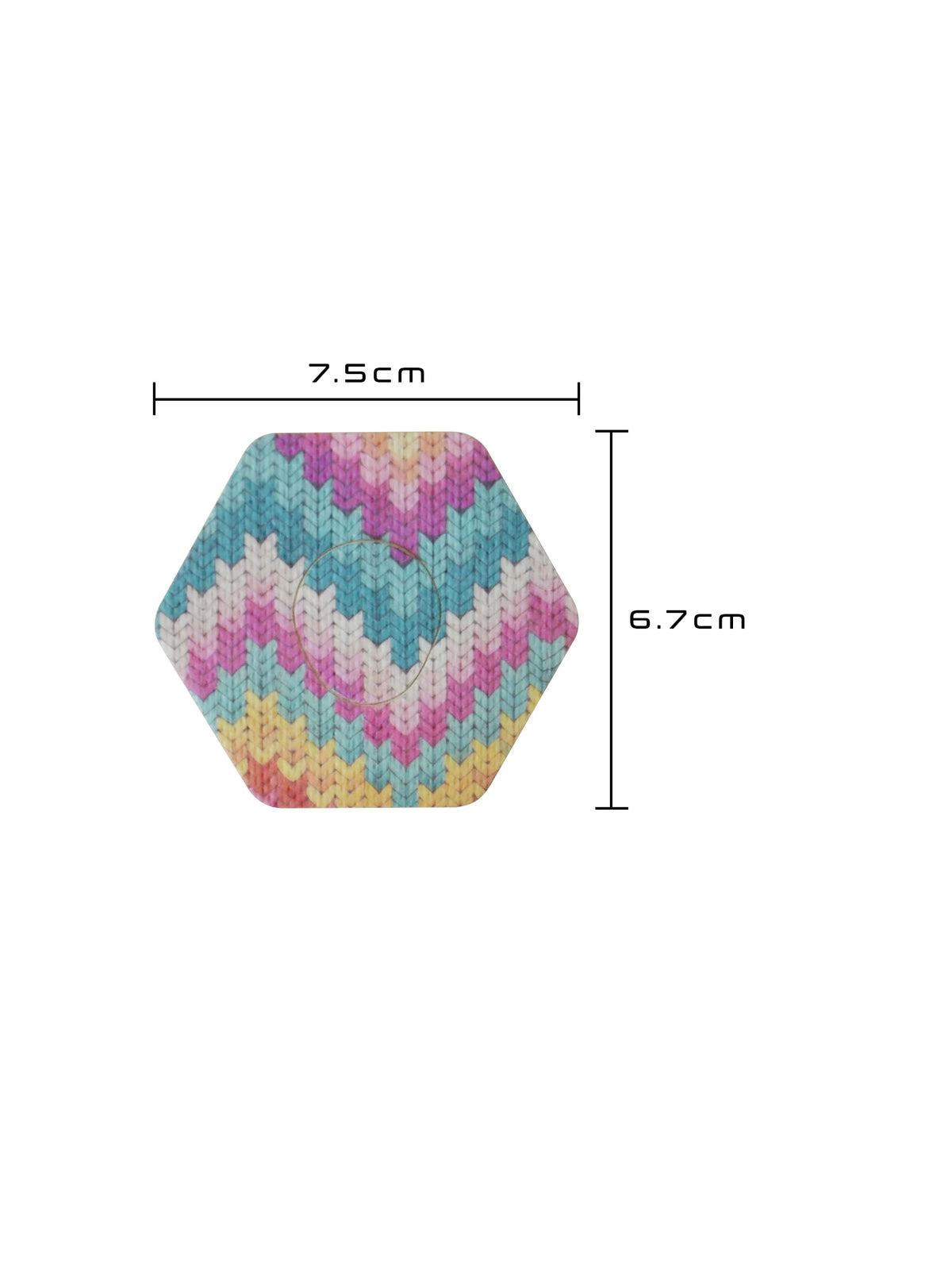 Cerotto adesivo per Dexcom G7, forma esagonale, dimensioni 7,5 x 6,7 cm