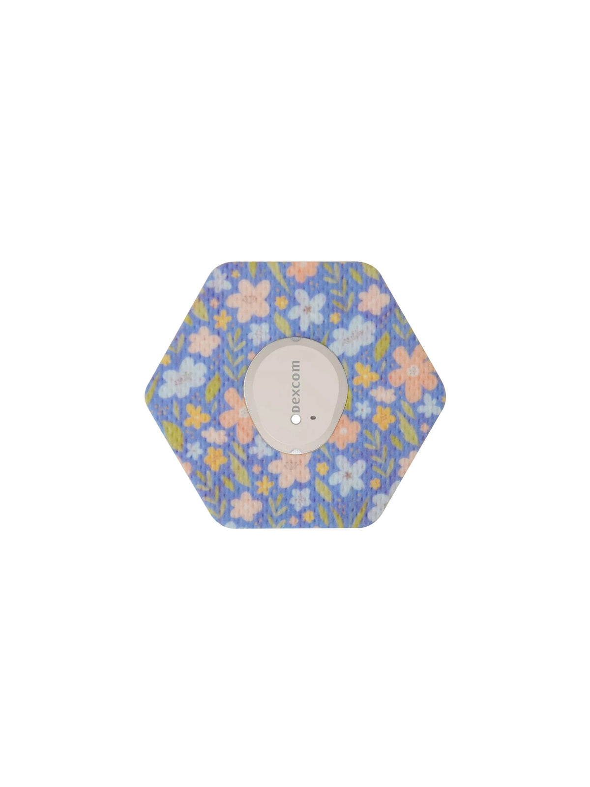 Cerotto adesivo per Dexcom G7, forma esagonale, fantasia Meadow Flowers & Leaves