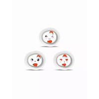 Cartoon emoji faces on white backgrounds for Dexcom G7 Stickers - Christmas 2024