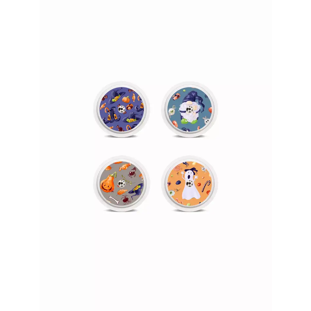 Halloween-themed Freestyle Libre 1 & 2 sensor stickers set.