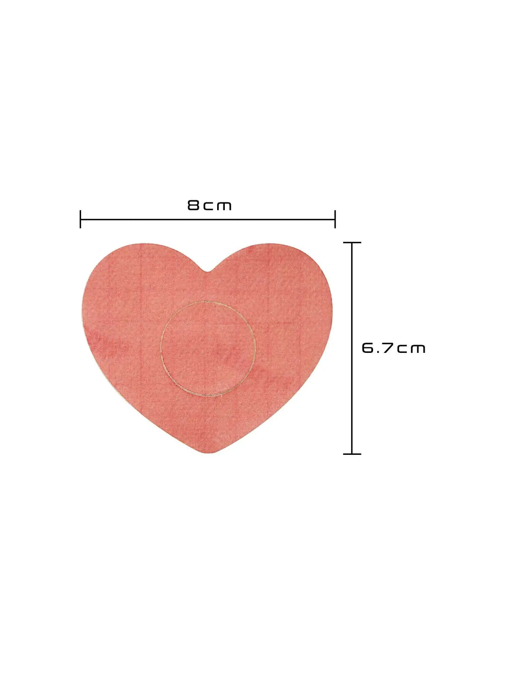 Cerotto adesivo per bambini per FreeStyle Libre 2, forma cuore, dimensioni 8 x 6,7 cm
