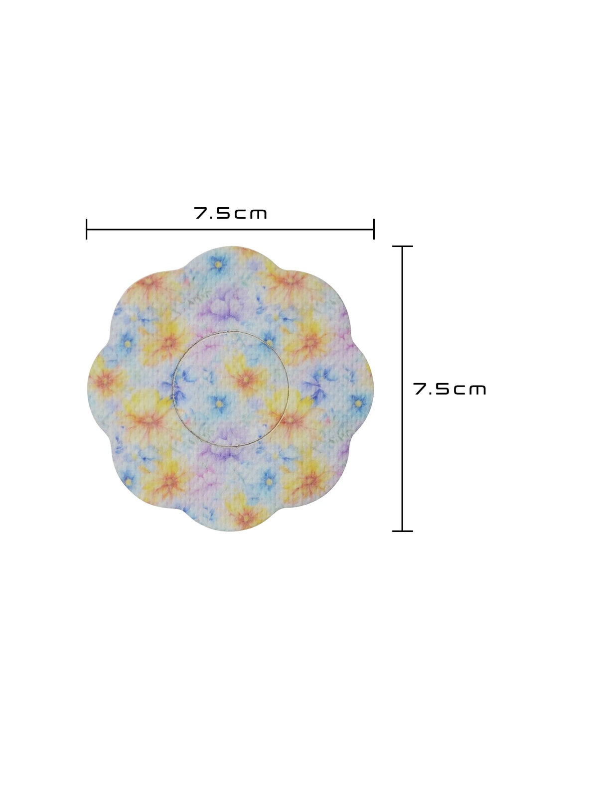 Cerotto adesivo per FreeStyle Libre 2, forma biscotto, dimensioni 7,5 x 7,5 cm