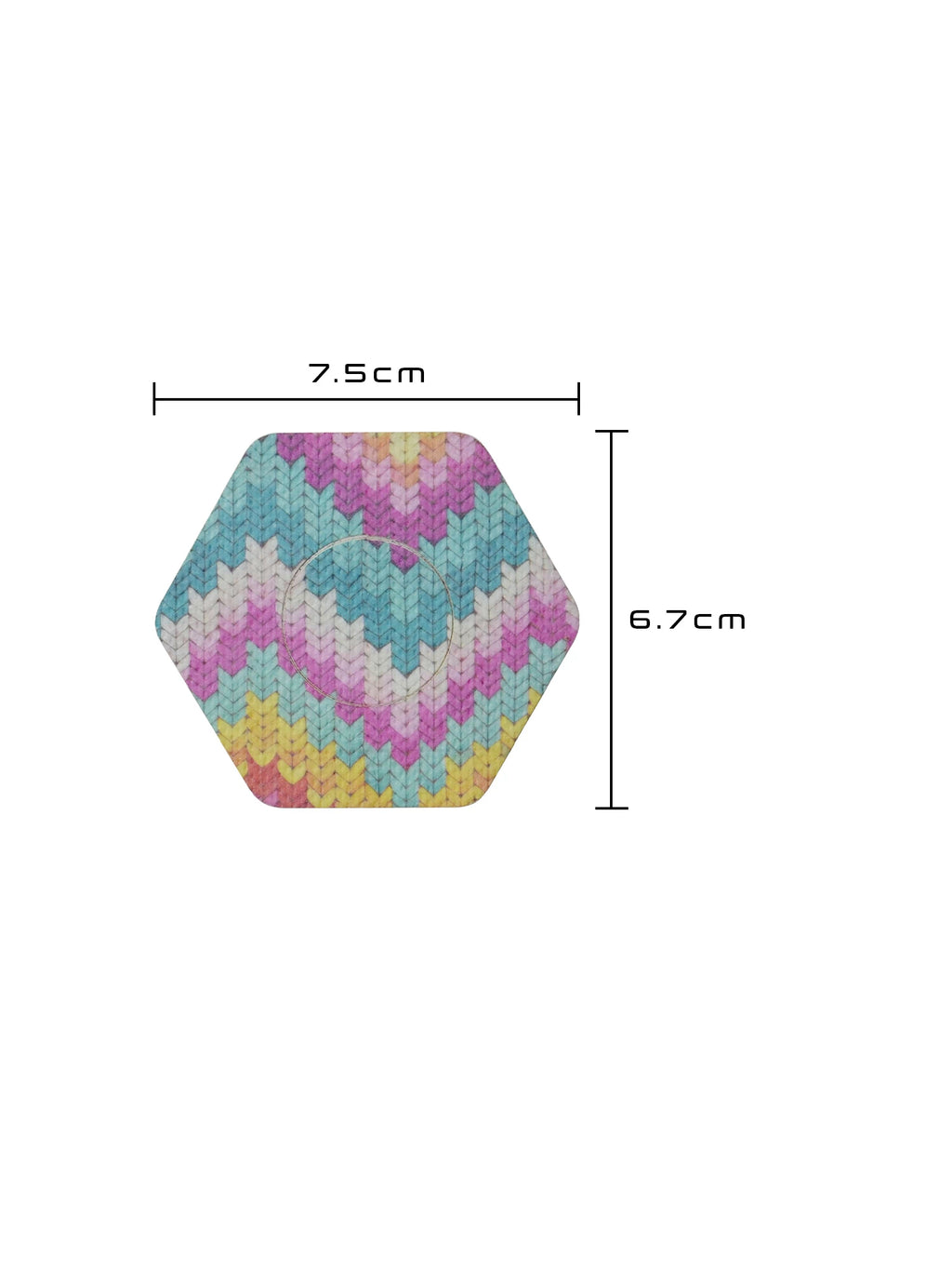 Cerotto adesivo per FreeStyle Libre 2, forma esagonale, dimensioni 7,5 x 6,7 cm