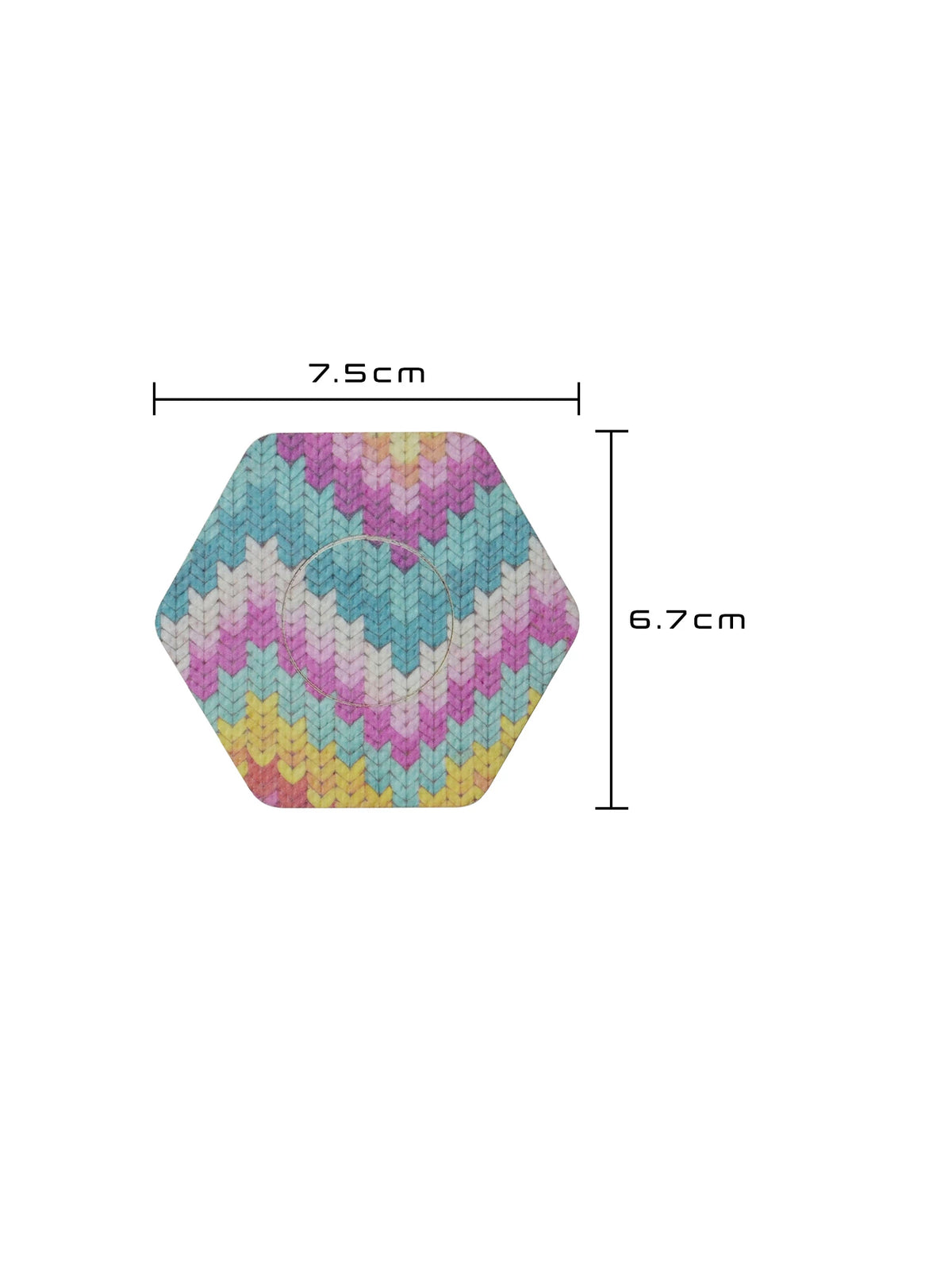 Cerotto adesivo per FreeStyle Libre 2, forma esagonale, dimensioni 7,5 x 6,7 cm