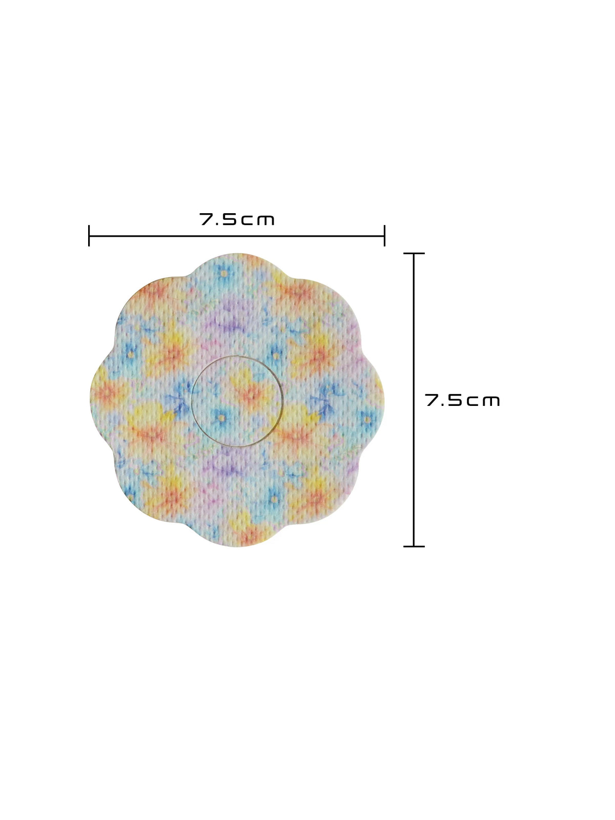 Cerotto adesivo per FreeStyle Libre 3, forma biscotto, dimensioni 7,5 x 7,5 cm