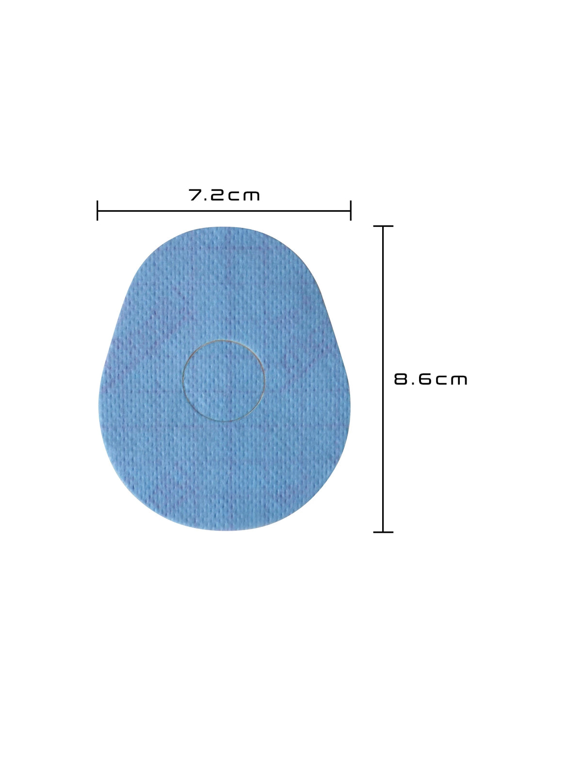 Cerotto adesivo per FreeStyle Libre 3, forma goccia, dimensioni 7,2 x 8,6 cm