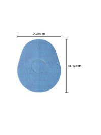 Cerotto adesivo per FreeStyle Libre 3, forma goccia, dimensioni 7,2 x 8,6 cm