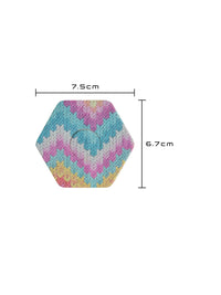 Cerotto adesivo per FreeStyle Libre 3, forma esagonale, dimensioni 7,5 x 6,7 cm