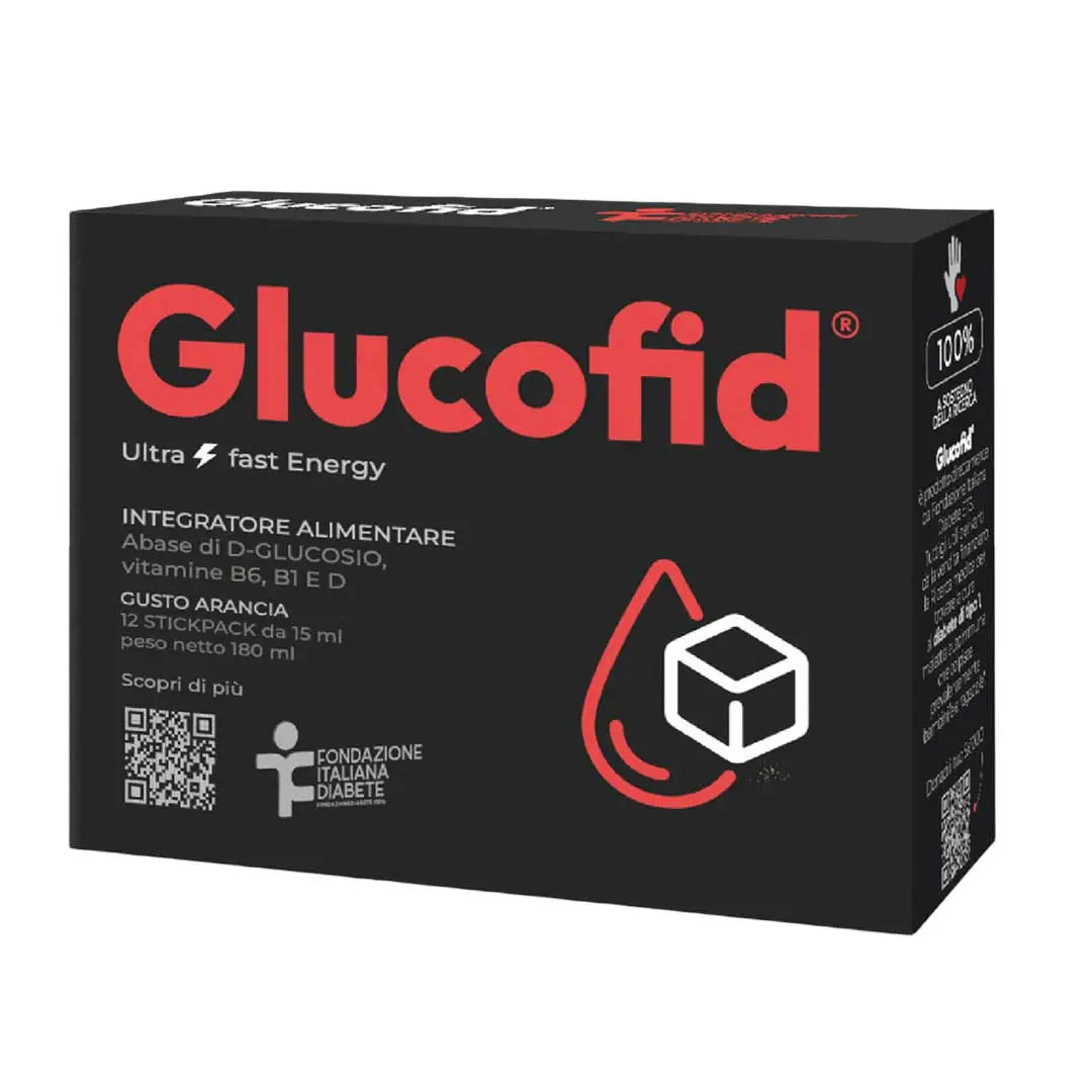 glucofid d glucosio integratore with vitamins b1 b6 d for rapid energy recovery and diabetes support