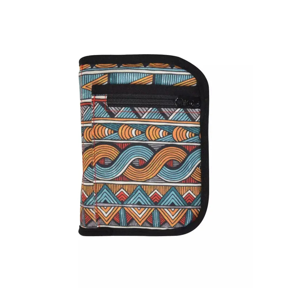 Compact Dia-MiniCase with colorful geometric design for diabetic travel essentials.