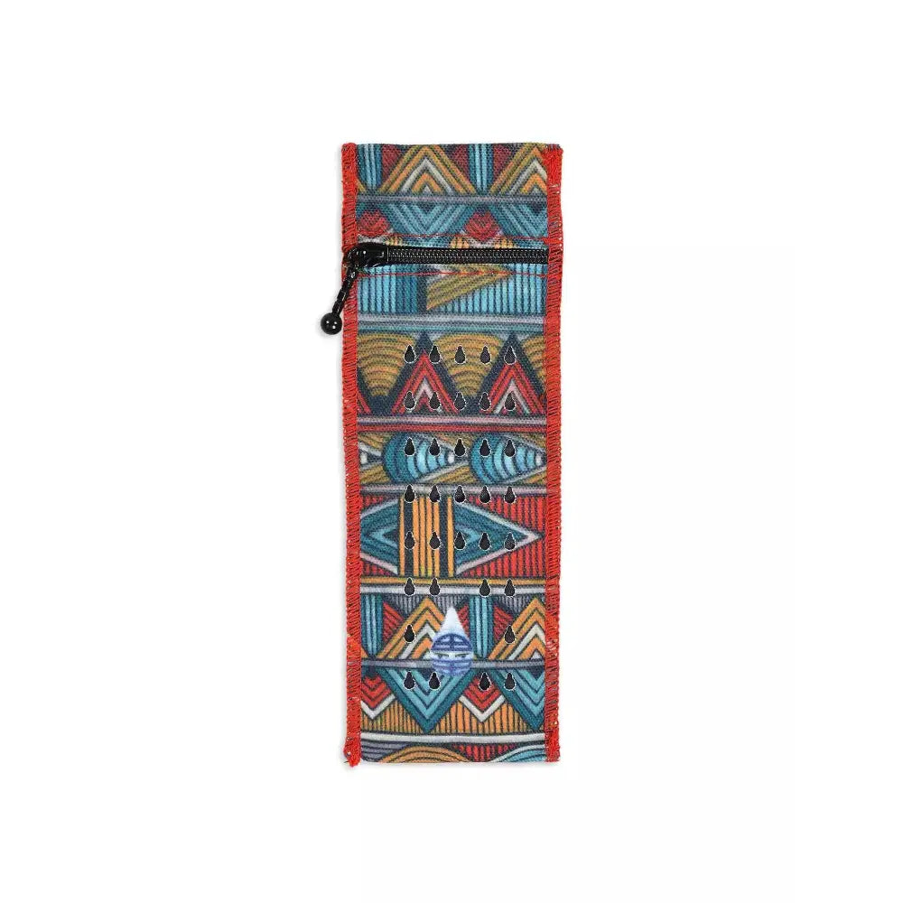 Insulin travel case cooler Dia-Cool size 1 with colorful geometric pattern and zipper for one insulin pen