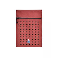 Insulin cooler travel case in plain red color with secure zipper, designed for diabetic supplies.