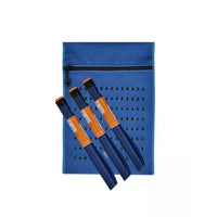 Insulin cooling wallet for travel, holds 3 insulin pens, blue with zipper, Dia-Cool.