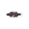 Colorful insulin pump pouch for children featuring an abstract swirling pattern