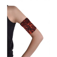 Blood Glucose Sensor Armband in Fauna and Flora design on arm.